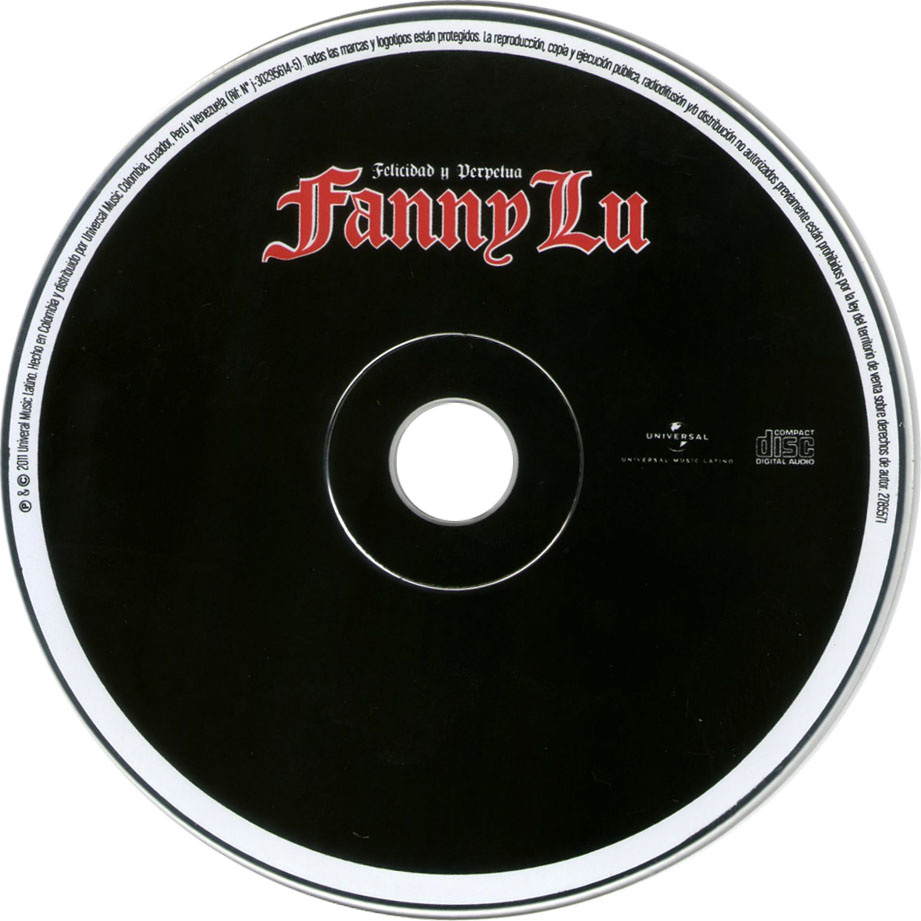 Cartula Cd de Fanny Lu - Felicidad Y Perpetua