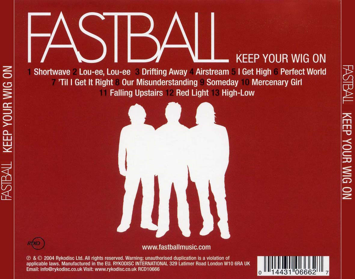 Cartula Trasera de Fastball - Keep Your Wig On