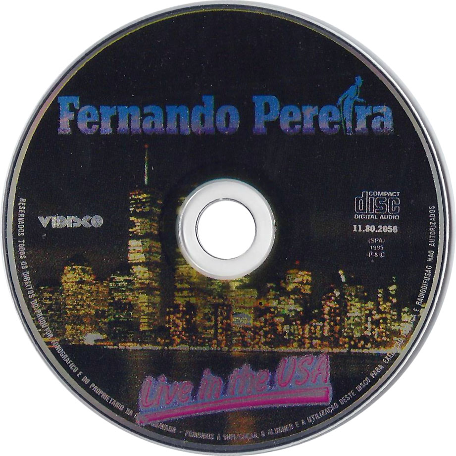 Cartula Cd de Fernando Pereira - Live In The Usa