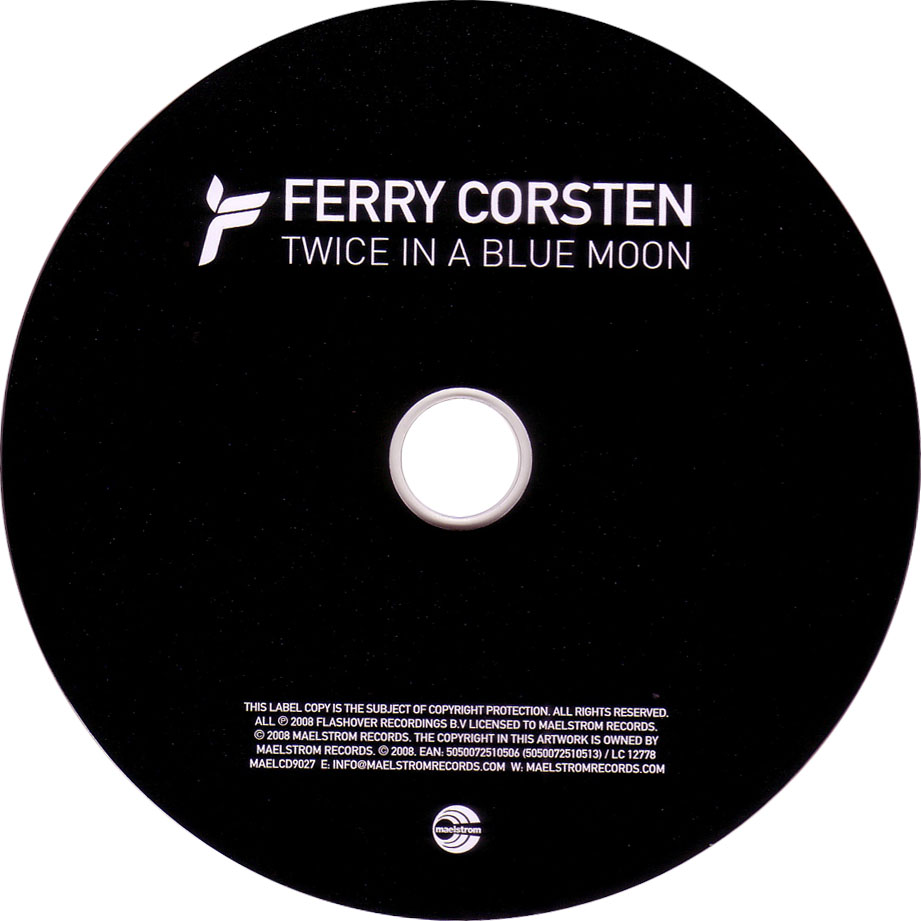 Cartula Cd de Ferry Corsten - Twice In A Blue Moon