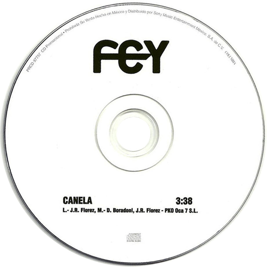 Cartula Cd de Fey - Canela (Cd Single)