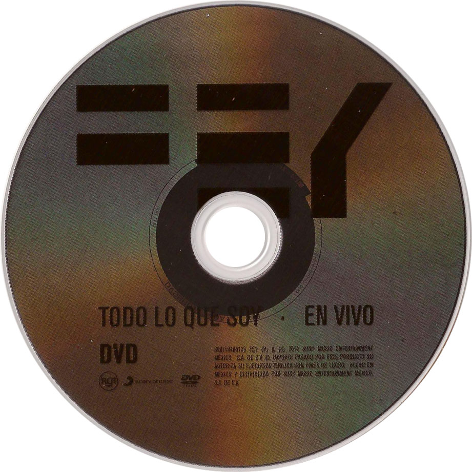 Cartula Dvd de Fey - Todo Lo Que Soy: En Vivo