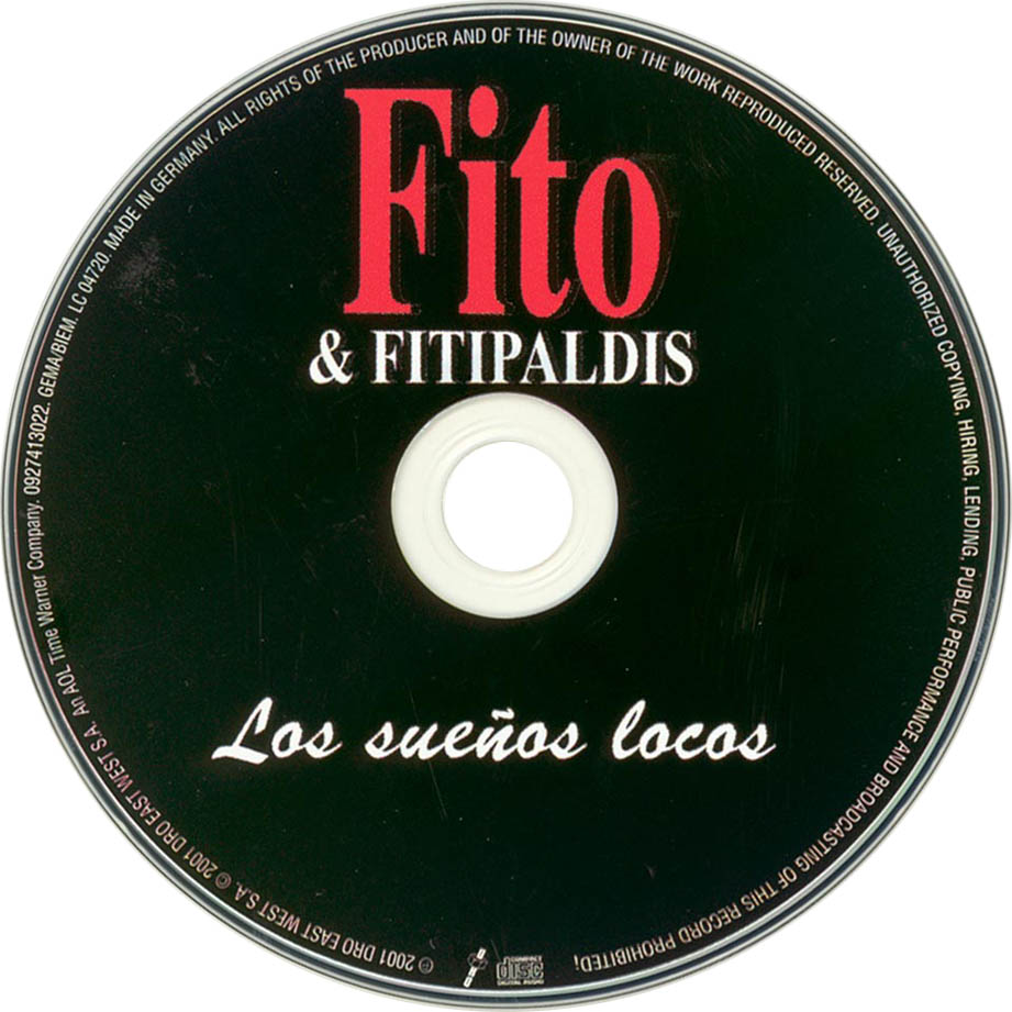 Cartula Cd de Fito & Fitipaldis - Los Sueos Locos