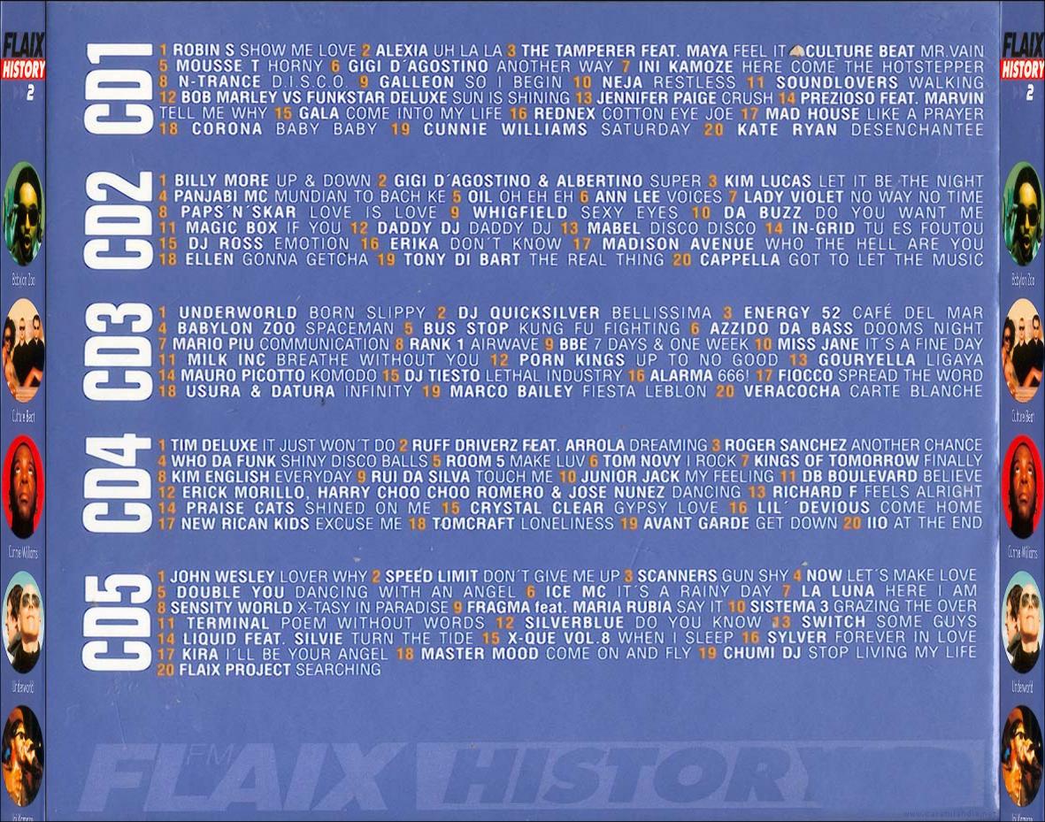 Cartula Trasera de Flaix History Volumen 2
