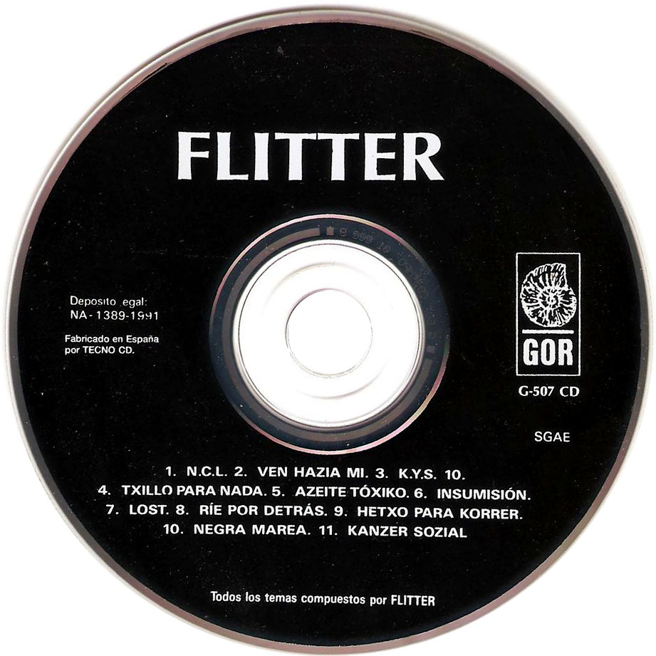 Cartula Cd de Flitter - Flitter