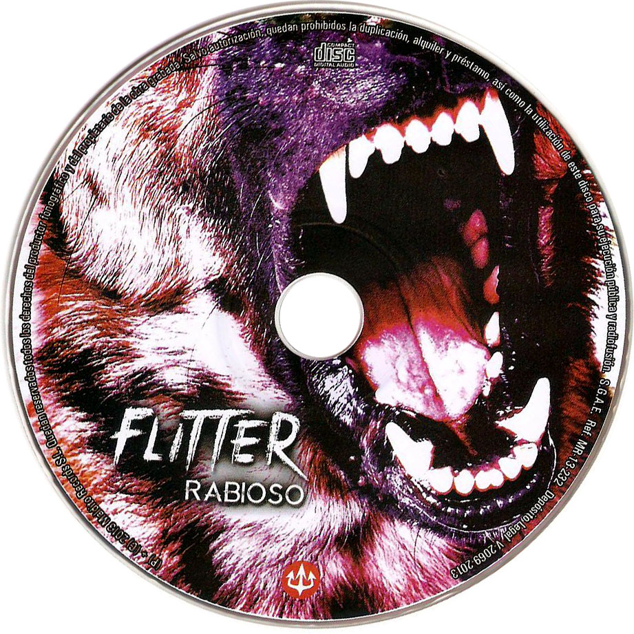 Cartula Cd de Flitter - Rabioso