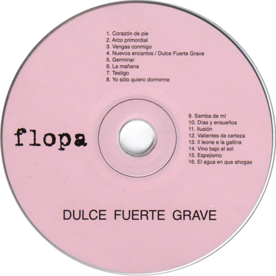 Cartula Cd de Flopa - Dulce Fuerte Grave