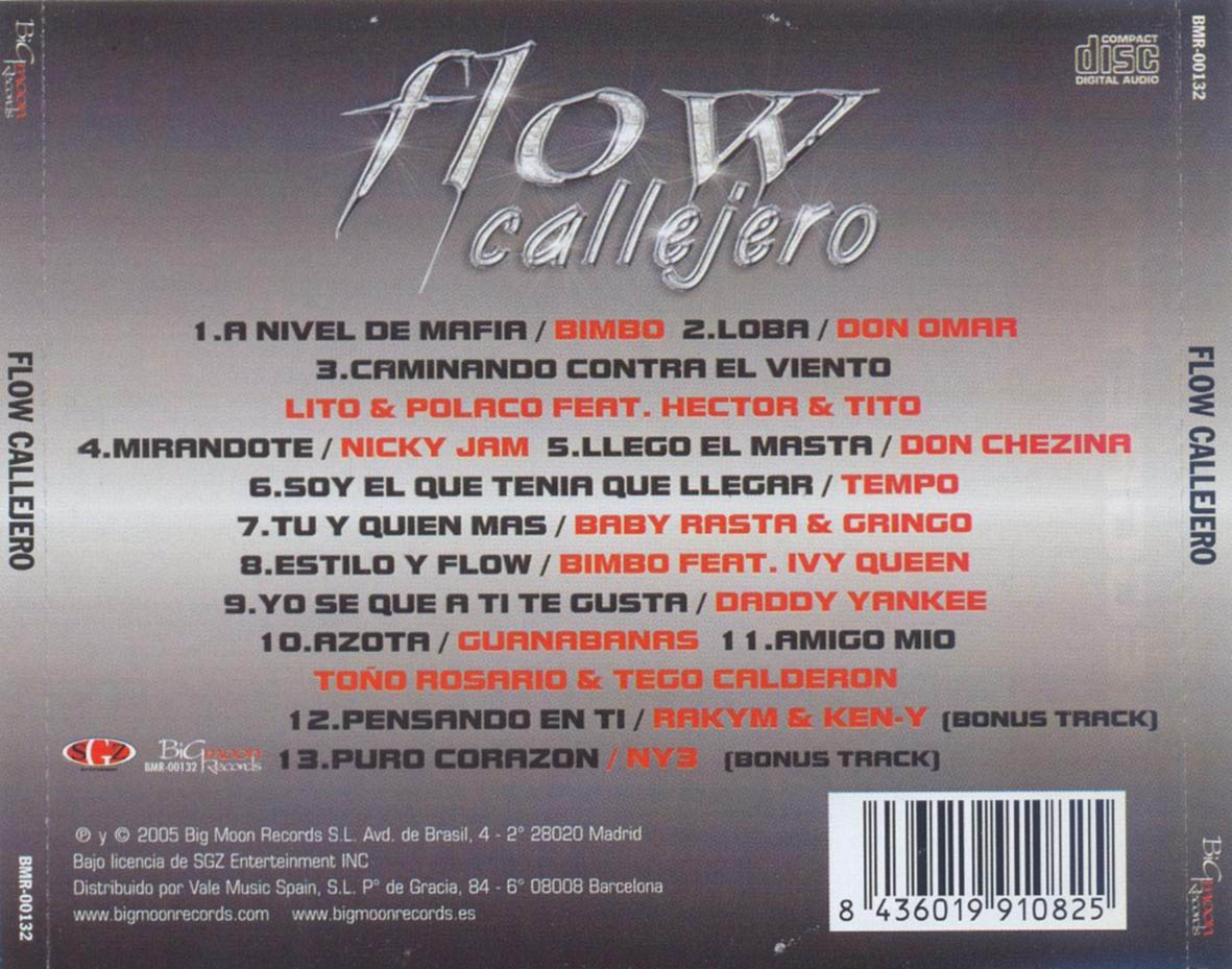 Cartula Trasera de Flow Callejero