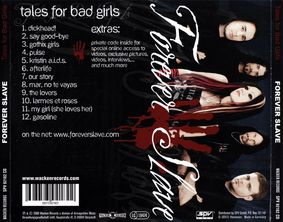 Cartula Trasera de Forever Slave - Tales For Bad Girls