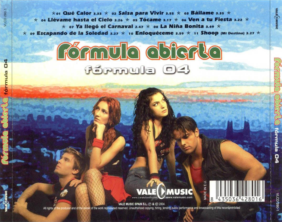 Cartula Trasera de Formula Abierta - Formula 04