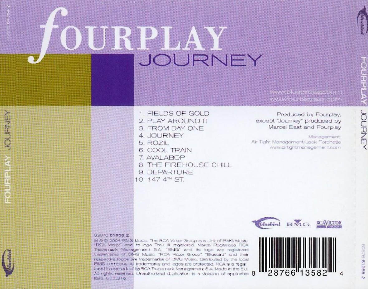 Cartula Trasera de Fourplay - Journey