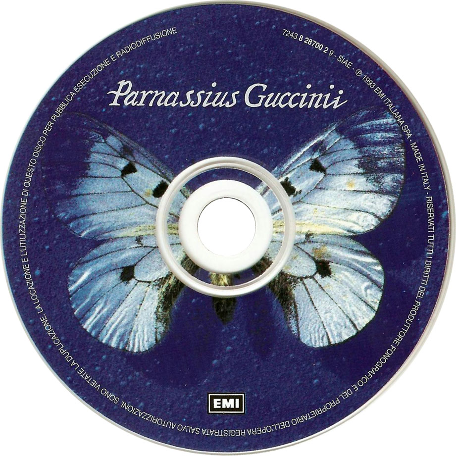 Cartula Cd de Francesco Guccini - Parnassius Guccinii