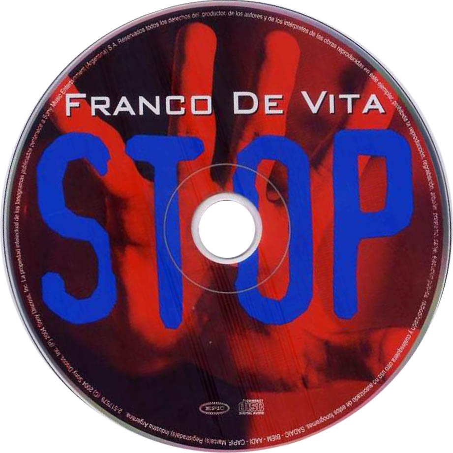 Cartula Cd de Franco De Vita - Stop