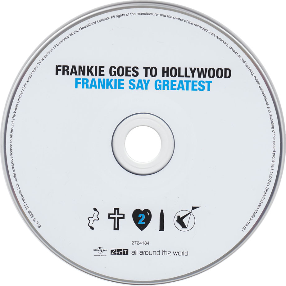 Cartula Cd2 de Frankie Goes To Hollywood - Frankie Say Greatest (Limited Edition)