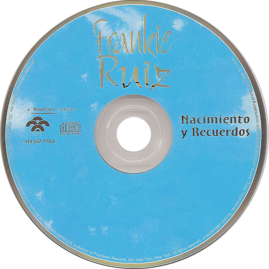 Cartula Cd de Frankie Ruiz - Nacimiento Y Recuerdos