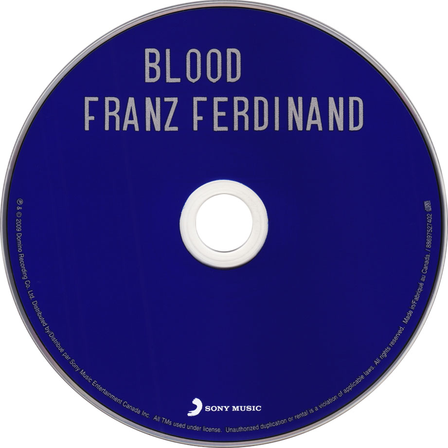 Cartula Cd de Franz Ferdinand - Blood