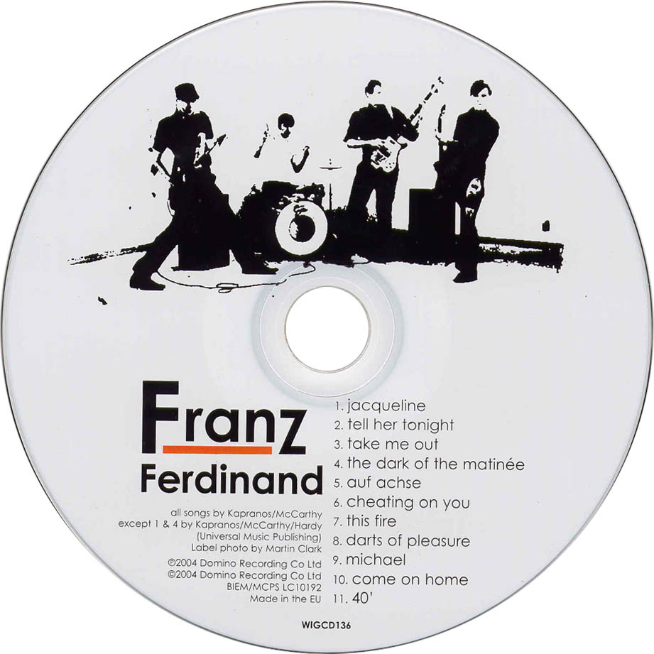 Cartula Cd de Franz Ferdinand - Franz Ferdinand