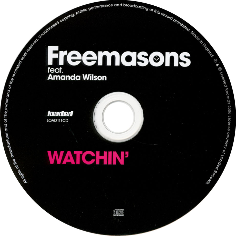 Cartula Cd de Freemasons - Watchin' (Featuring Amanda Wilson) (Cd Single)