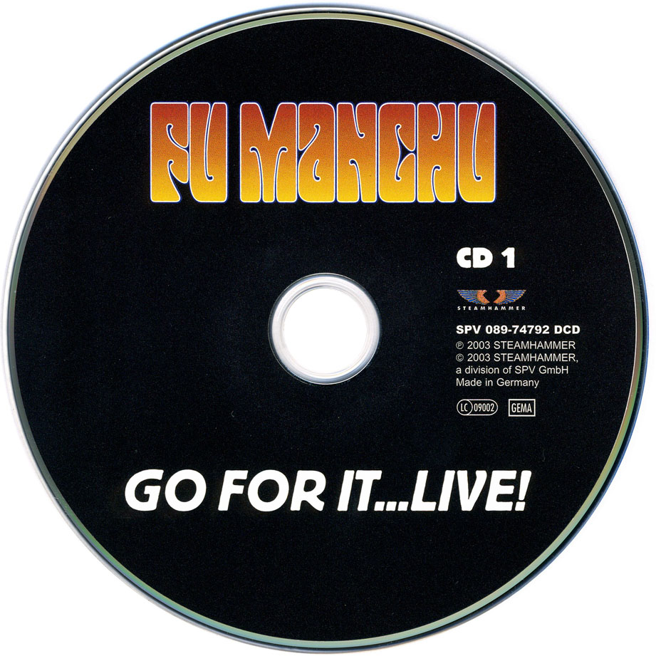 Cartula Cd1 de Fu Manchu - Go For It... Live