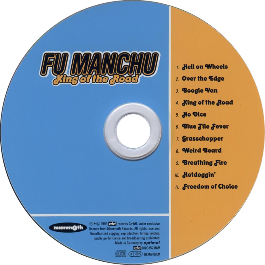 Cartula Cd de Fu Manchu - King Of The Road