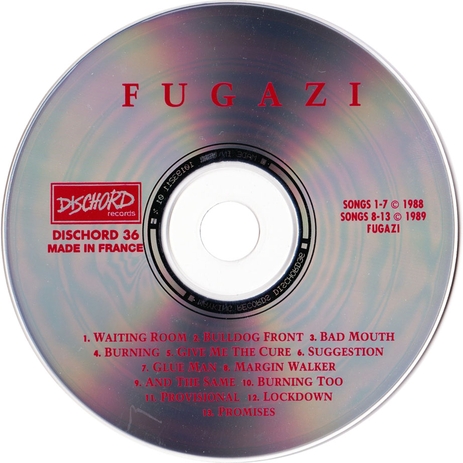 Cartula Cd de Fugazi - 13 Songs