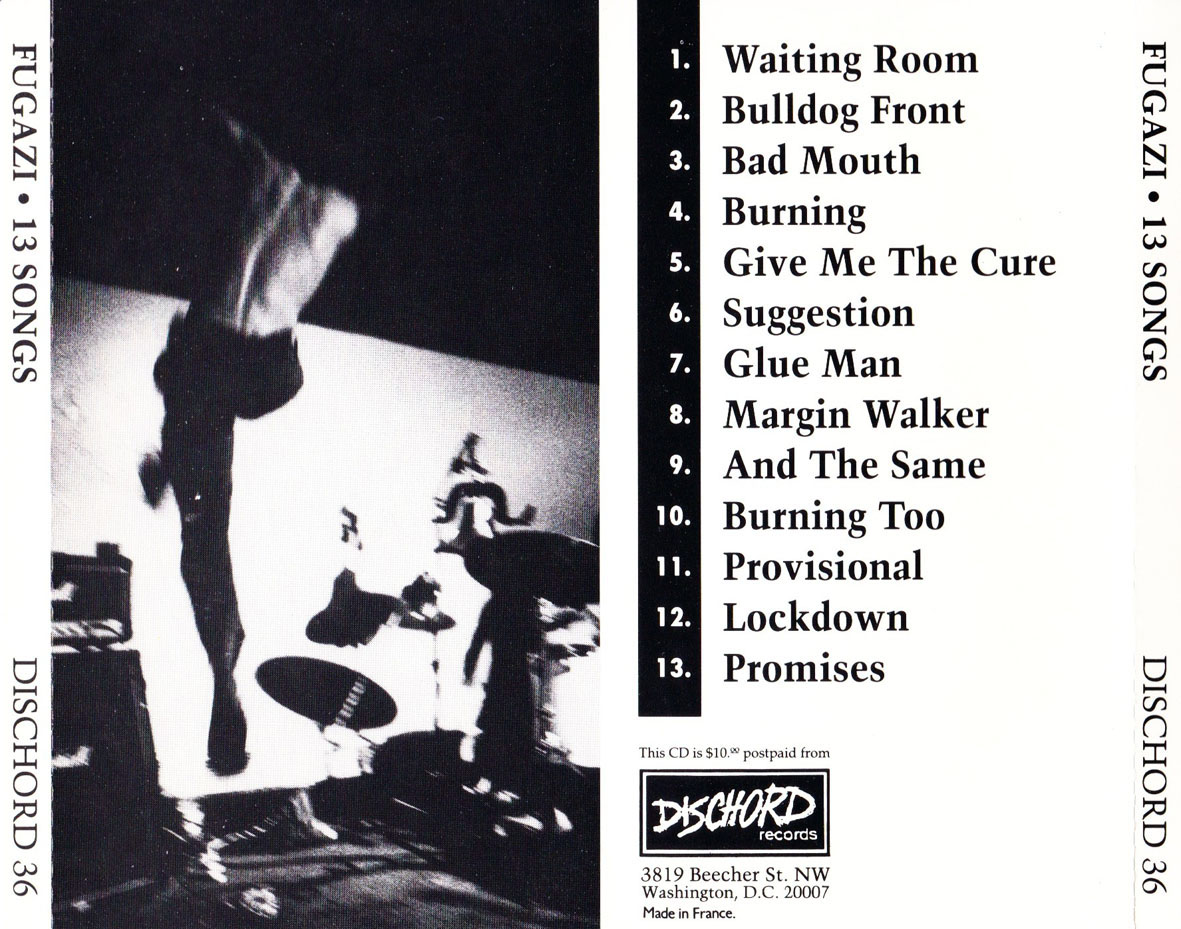 Cartula Trasera de Fugazi - 13 Songs