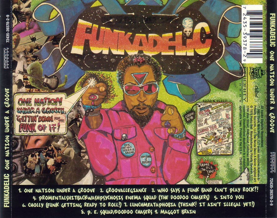 Cartula Trasera de Funkadelic - One Nation Under A Groove