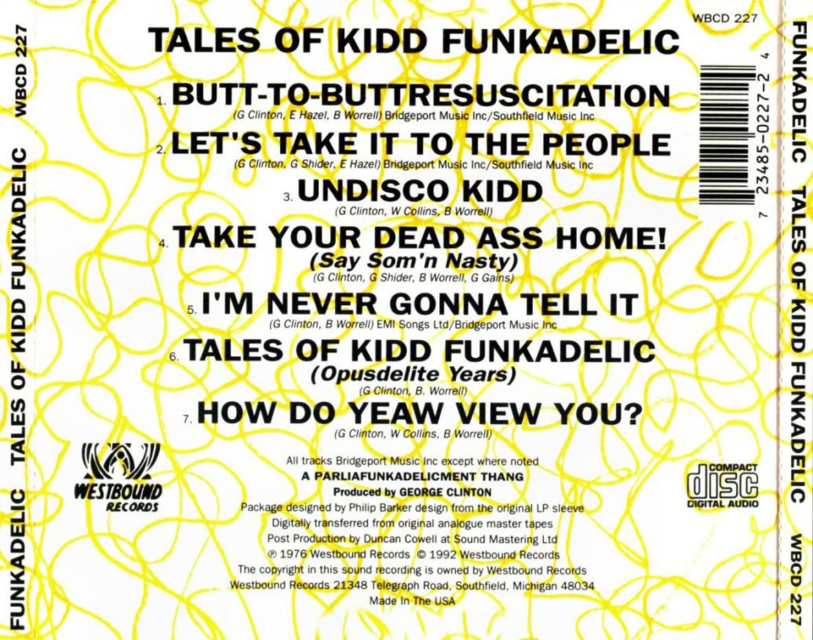 Cartula Trasera de Funkadelic - Tales Of Kidd Funkadelic