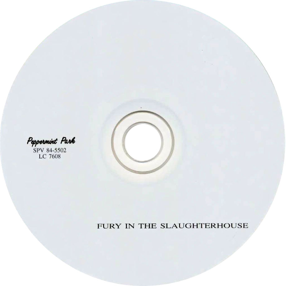 Cartula Cd de Fury In The Slaughterhouse - Fury In The Slaughterhouse