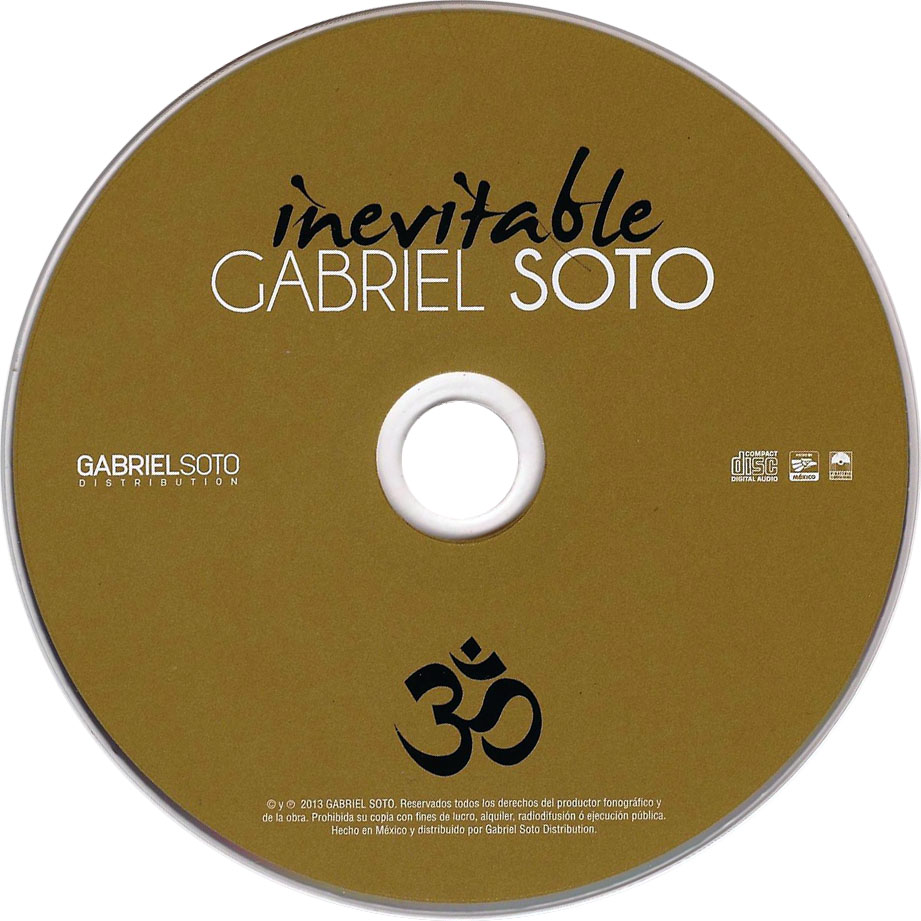 Cartula Cd de Gabriel Soto - Inevitable