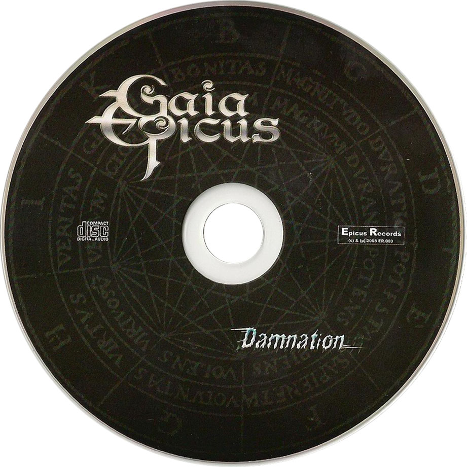 Cartula Cd de Gaia Epicus - Damnation