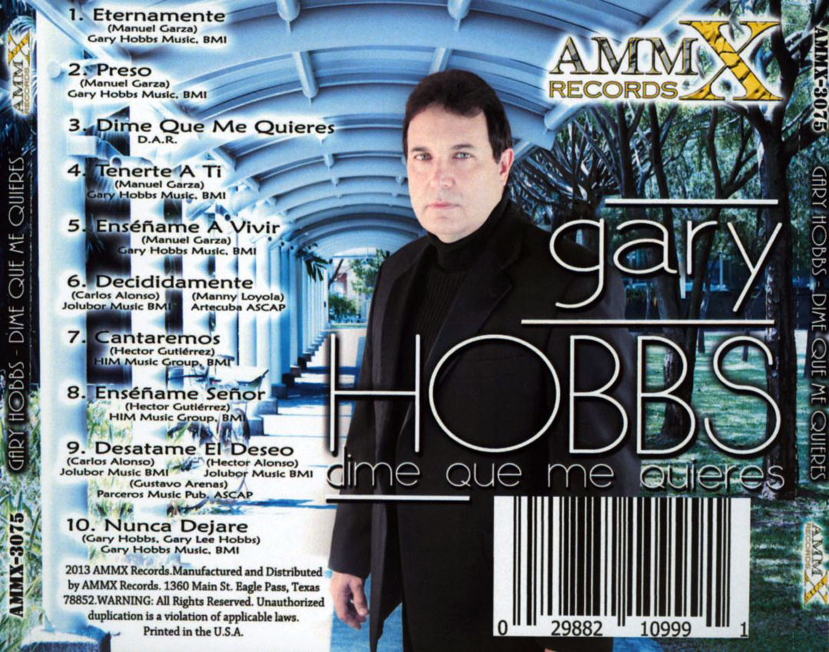 Cartula Trasera de Gary Hobbs - Dime Que Me Quieres