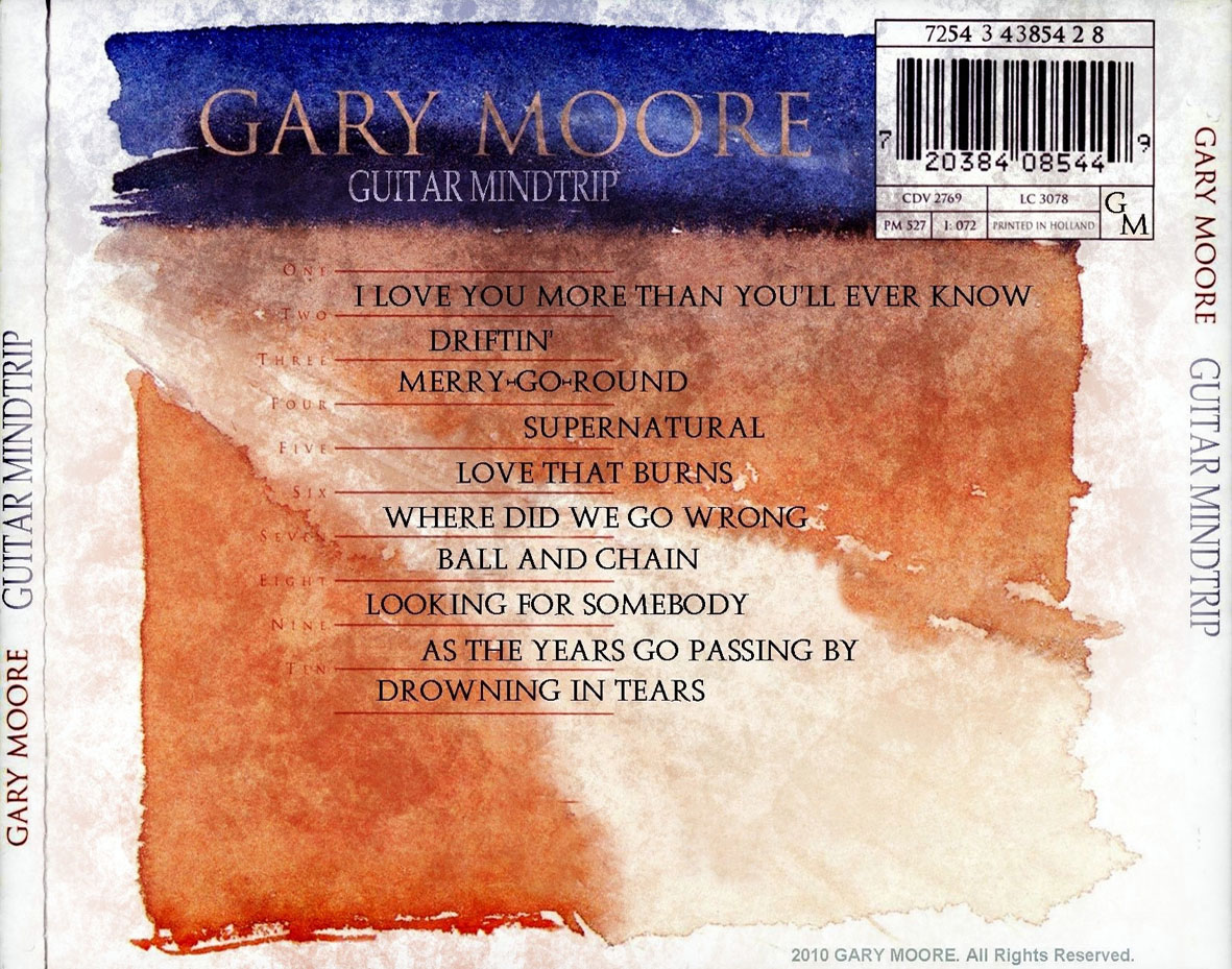 Cartula Trasera de Gary Moore - Guitar Mindtrip