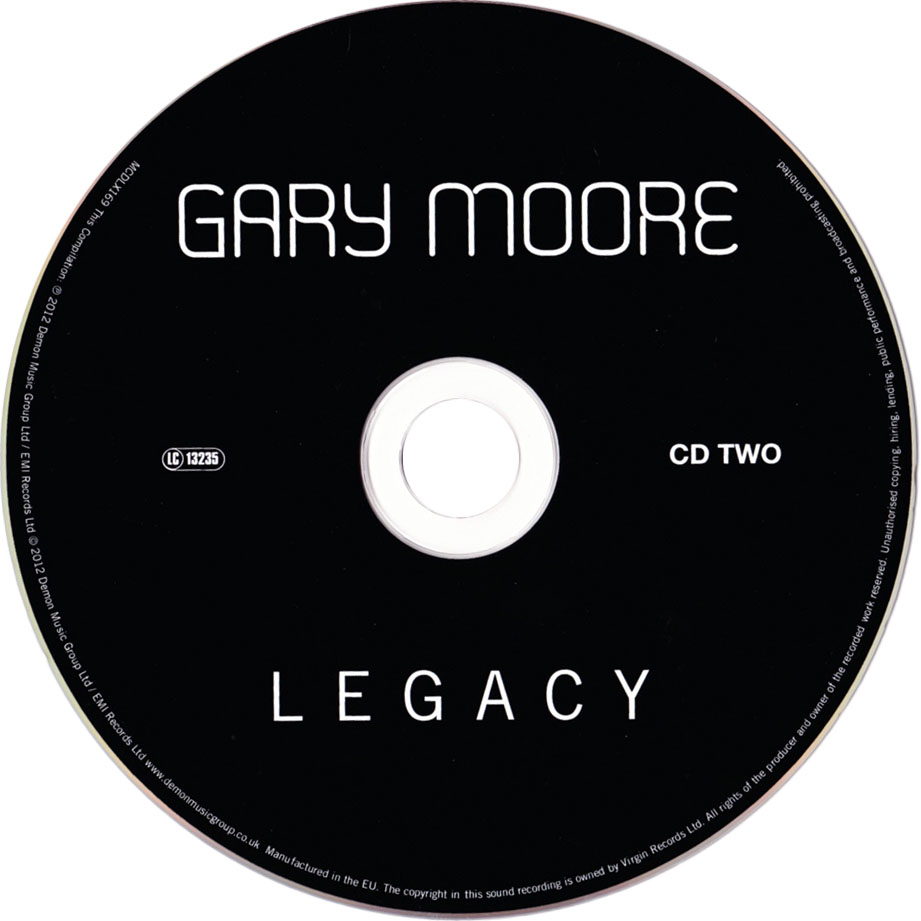 Cartula Cd2 de Gary Moore - Legacy