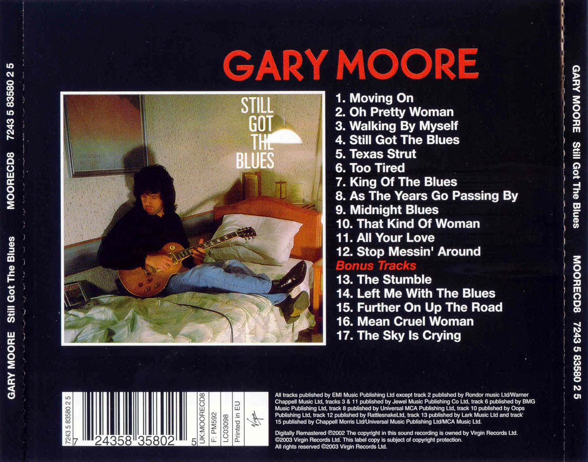 Cartula Trasera de Gary Moore - Still Got The Blues