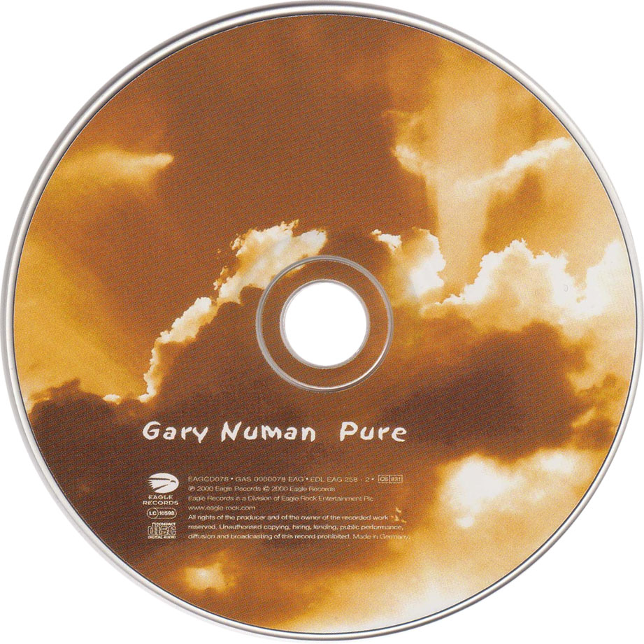Cartula Cd de Gary Numan - Pure