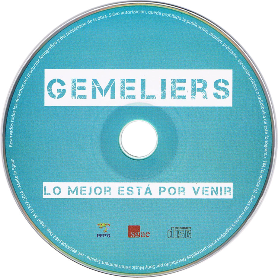 Cartula Cd de Gemeliers - Lo Mejor Esta Por Venir