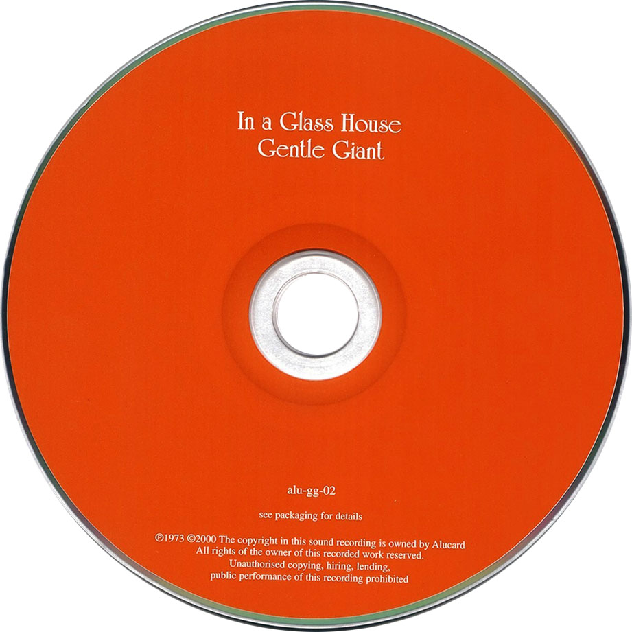 Cartula Cd de Gentle Giant - In A Glass House (2005)