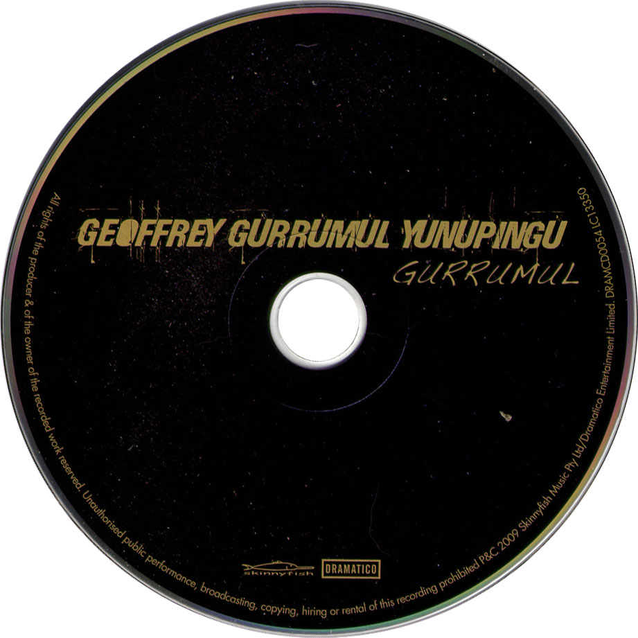 Cartula Cd de Geoffrey Gurrumul Yunupingu - Gurrumul