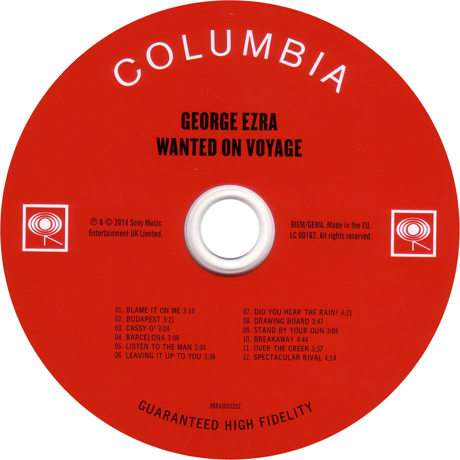 Cartula Cd de George Ezra - Wanted On Voyage