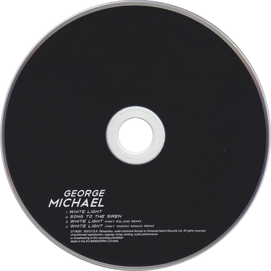 Cartula Cd de George Michael - White Light (Cd Single)
