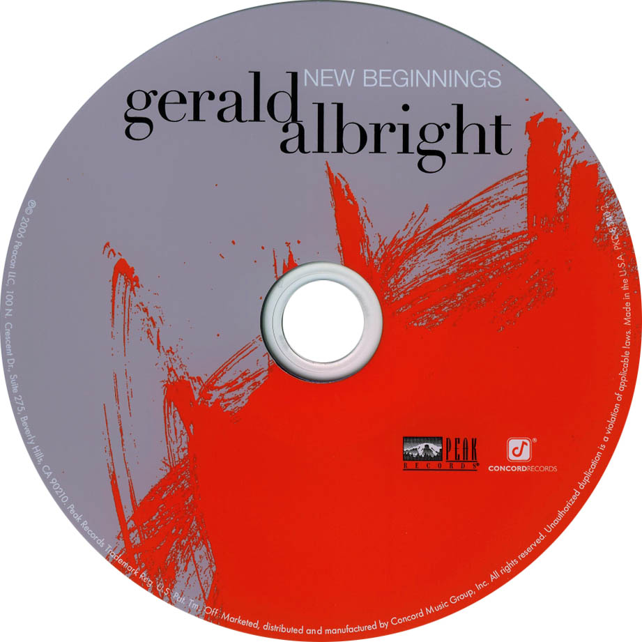 Cartula Cd de Gerald Albright - New Beginnings