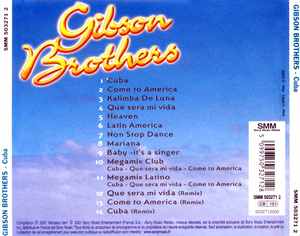 Cartula Trasera de Gibson Brothers - Cuba (2001)