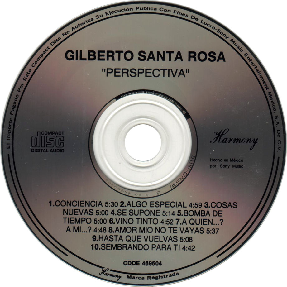 Cartula Cd de Gilberto Santa Rosa - Perspectiva