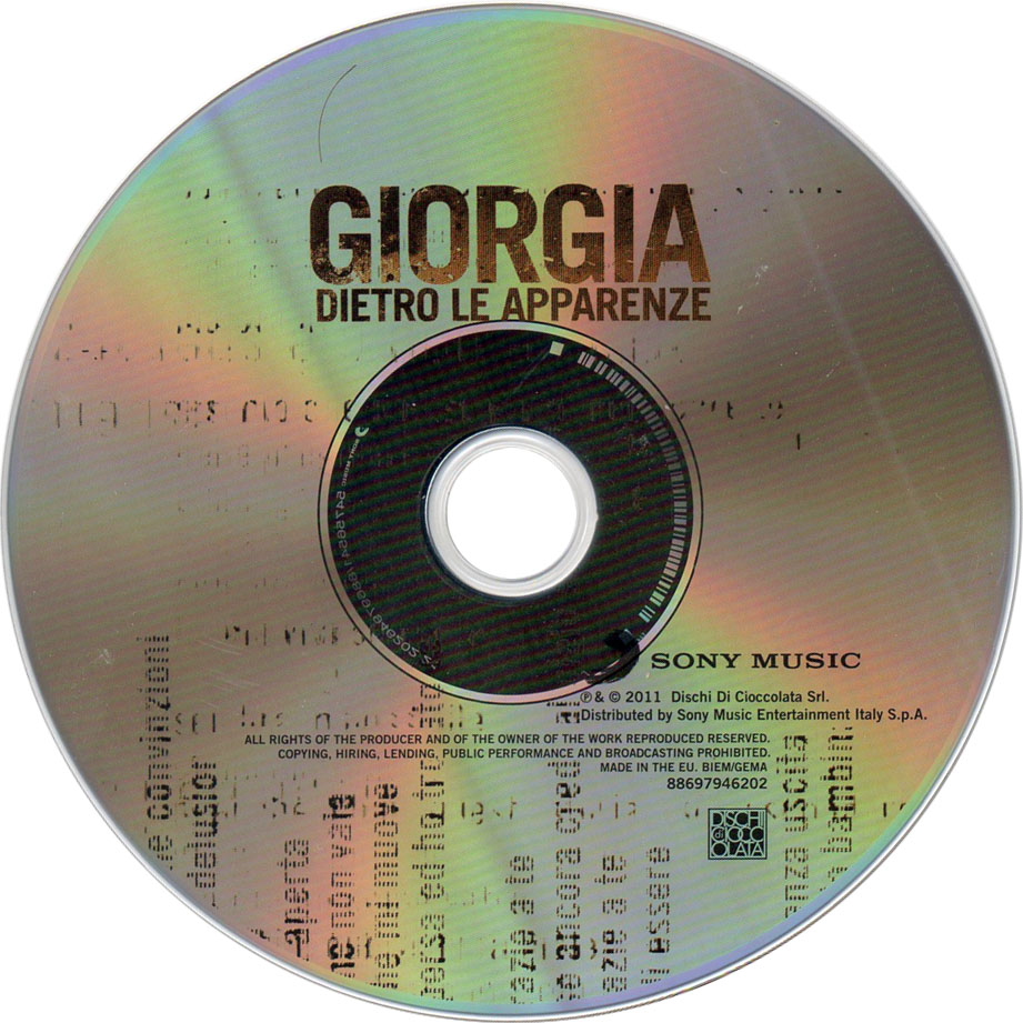 Cartula Cd de Giorgia - Dietro Le Apparenze