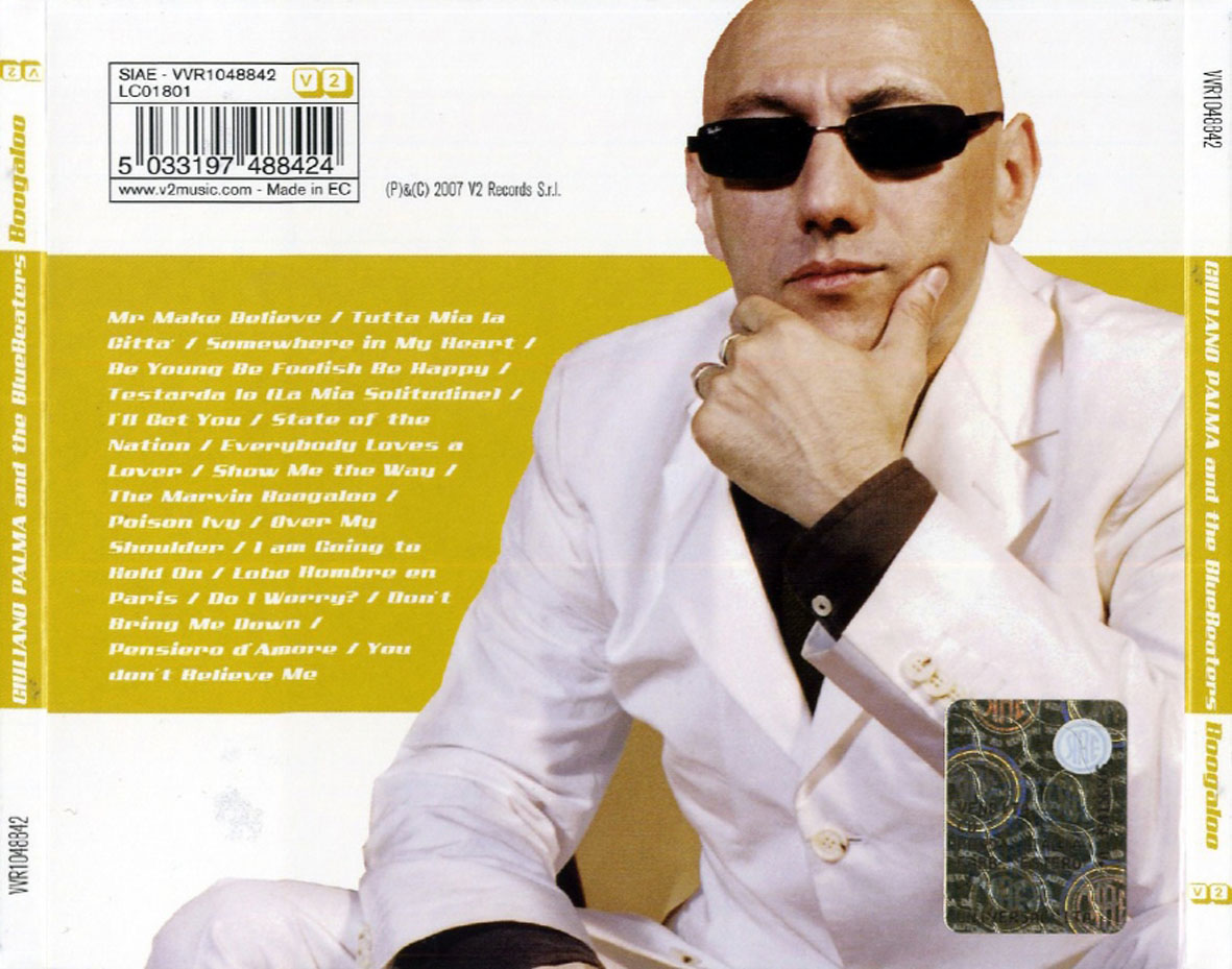 Cartula Trasera de Giuliano Palma & The Bluebeaters - Boogaloo