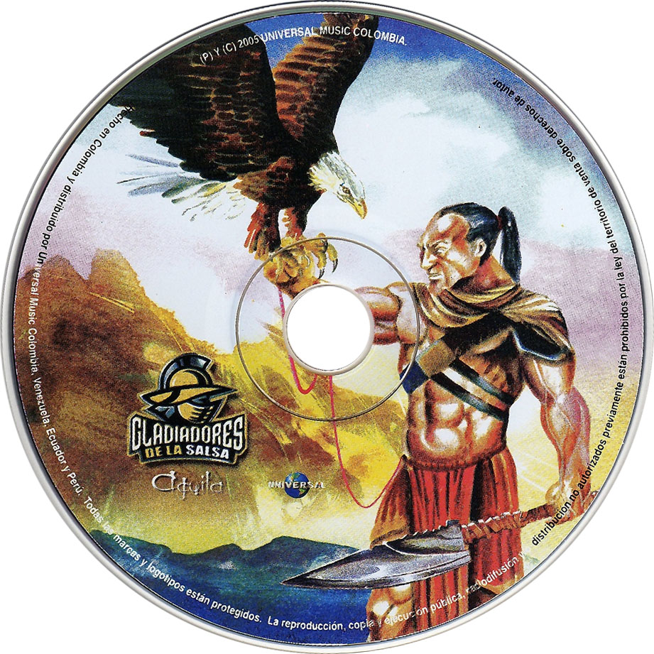 Cartula Cd de Gladiadores De La Salsa Volumen 16: Aguila