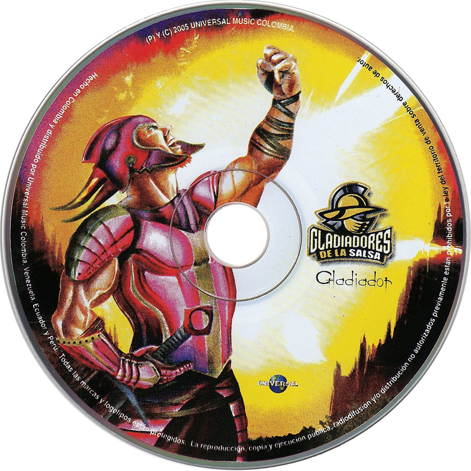 Cartula Cd de Gladiadores De La Salsa Volumen 8: Gladiador