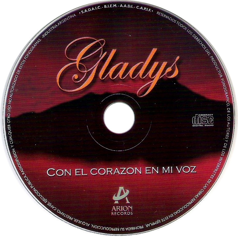 Cartula Cd de Gladys La Bomba Tucumana - Con El Corazon En Mi Voz