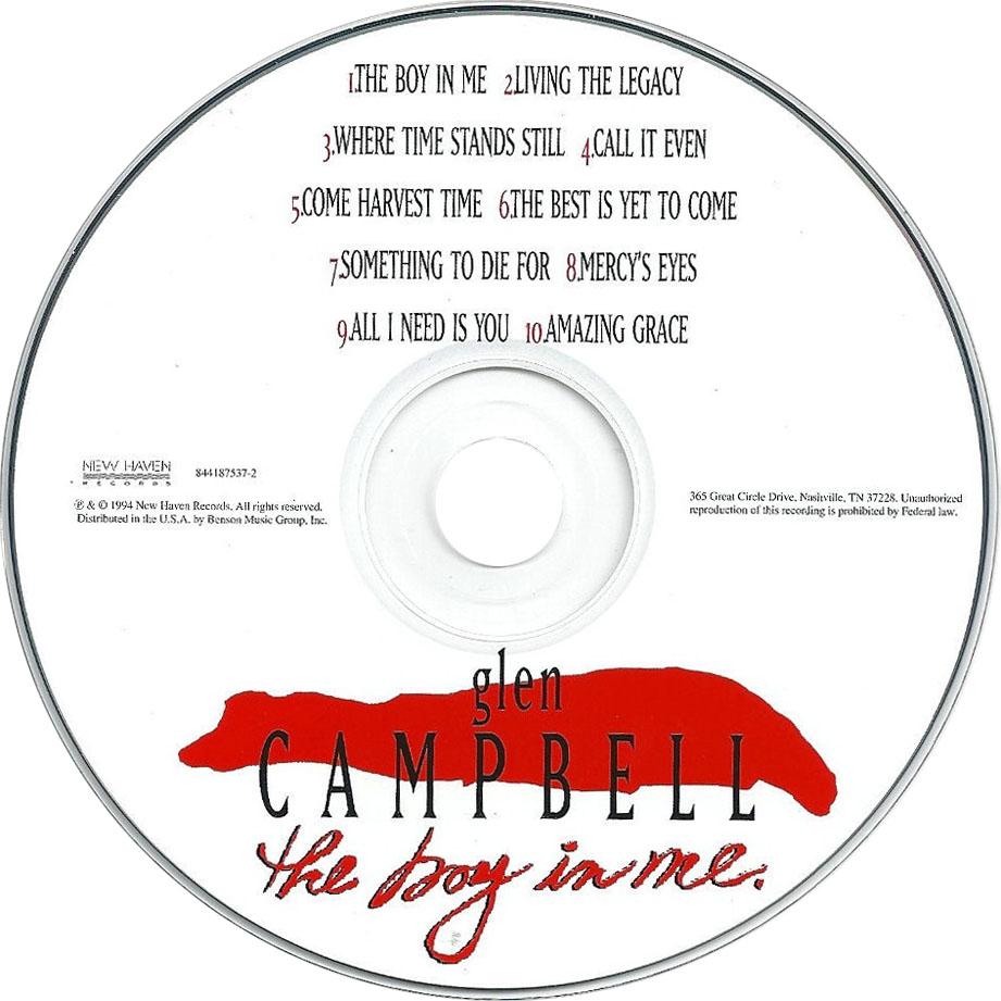 Cartula Cd de Glen Campbell - The Boy In Me